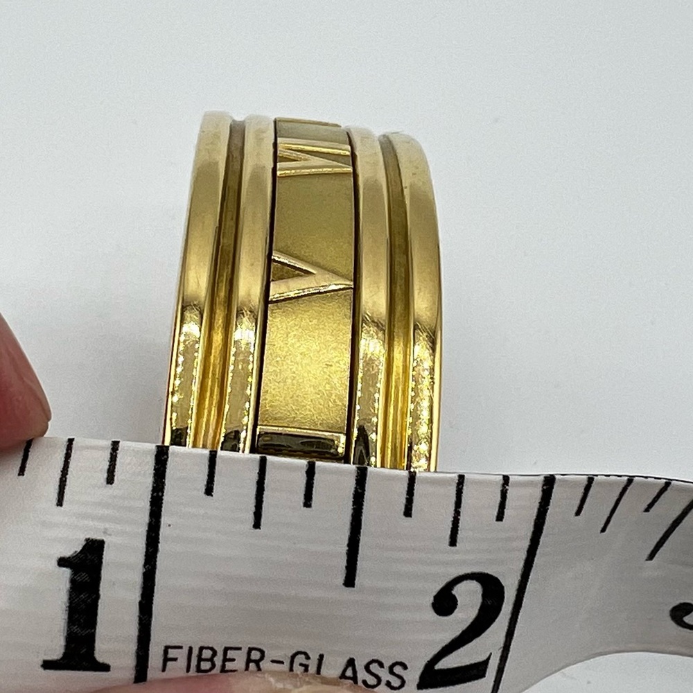 RARE Tiffany & Co. 18K Yellow Gold Thick Atlas Bangle Cuff Bracelet - Picture 8 of 11
